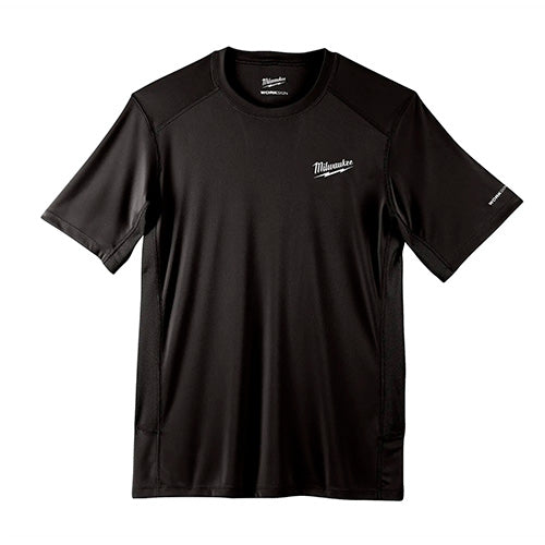 POLERA MANGA CORTA NEGRA WORKSKIN MILWAUKEE TALLA M 414B-M
