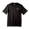 POLERA MANGA CORTA NEGRA WORKSKIN MILWAUKEE TALLA L 414B-L