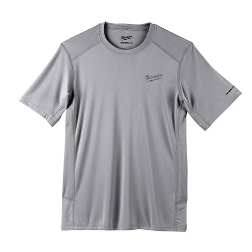 POLERA MANGA CORTA GRIS WORKSKIN MILWAUKEE TALLA L 414G-L