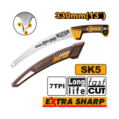 SERRUCHO DE PODA INGCO CURVO INDUSTRIAL 330MM/13" # HPS3306