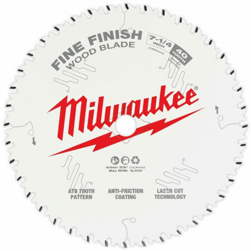 DISCO SIERRA CIRCULAR MILWAUKEE 7.1/4 DE 40 DIENTES