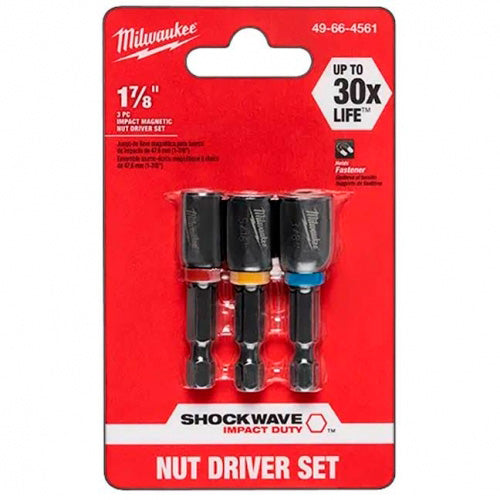 SET DE DADOS MAGNETICOS 1/4 - 5/16 - 3/8 SHOCKWAVE MILWAUKEE