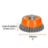 ESCOBILLA TRUPER DE COPA DIAM 5" P/ESMERIL TRENZADA 14 MM #CT-612M (11544)