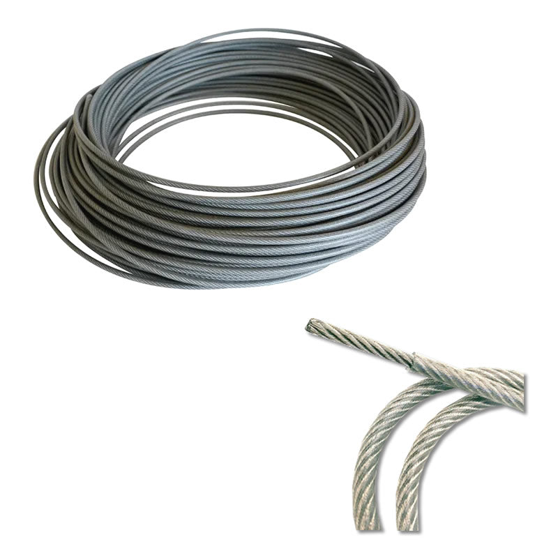 CABLE ACERO GALV. ALEMAN 2 MM C/PL (200 METROS)