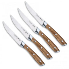 CUCHILLO TRES CLAVELES CHULETERO #1046 KOBE JGO. 4 PZS. 11.5 CM