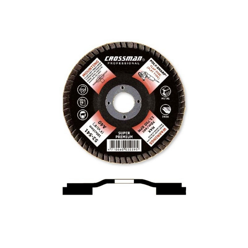 DISCO OXIDO ALUMINIO CROSSMAN 180X22.2 GRANO 60 #52572 (OF)