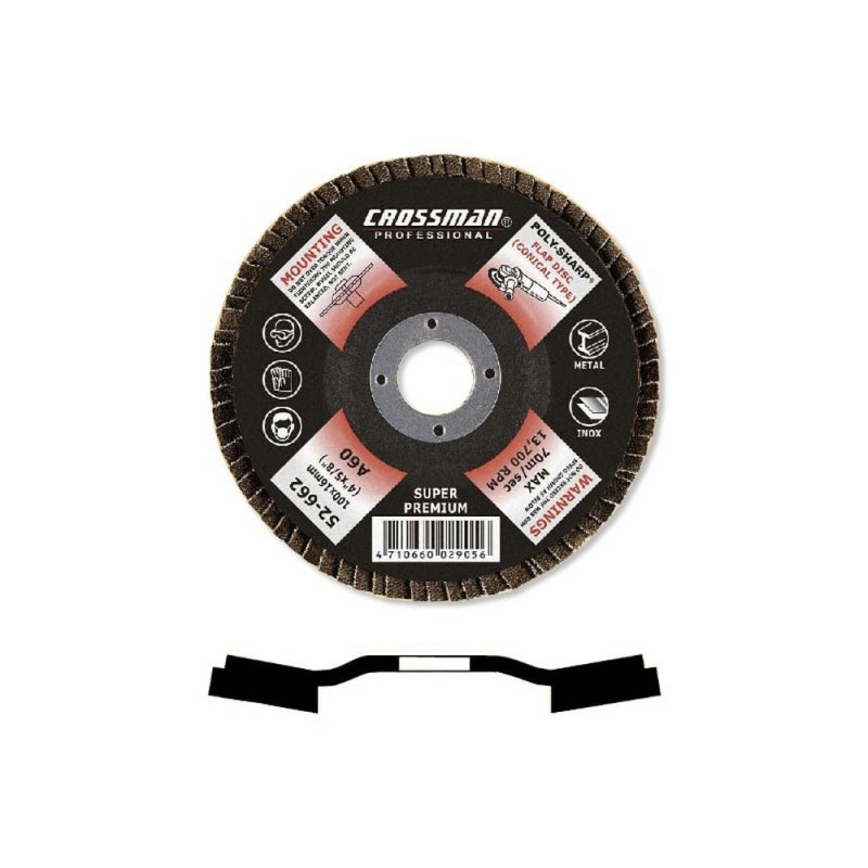 DISCO OXIDO ALUM. CROSSMAN CONICO 180X22.2 G.100 #52694 (OF)
