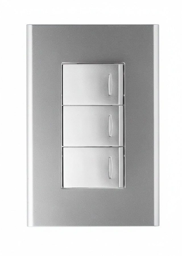 Interruptor triple Plata