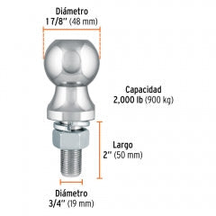 BOLA DE ARRASTRE TRUPER 2000 LB #BOLA-20 (44441)