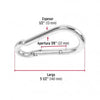 MOSQUETON FIERO (TRUPER) FIJO ACERO 3/8" # BMA-3/8 (BANMOS-3/8) (44040)