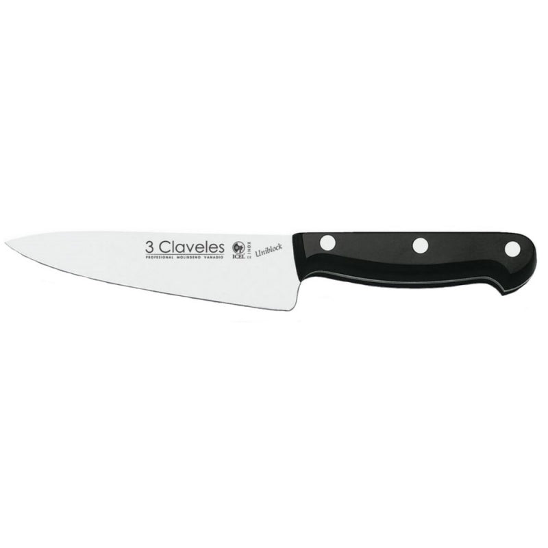 CUCHILLO TRES CLAVELES # 1158 INOX UNIBL 20cms COCINERO