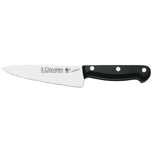 CUCHILLO TRES CLAVELES # 1158 INOX UNIBL 20cms COCINERO