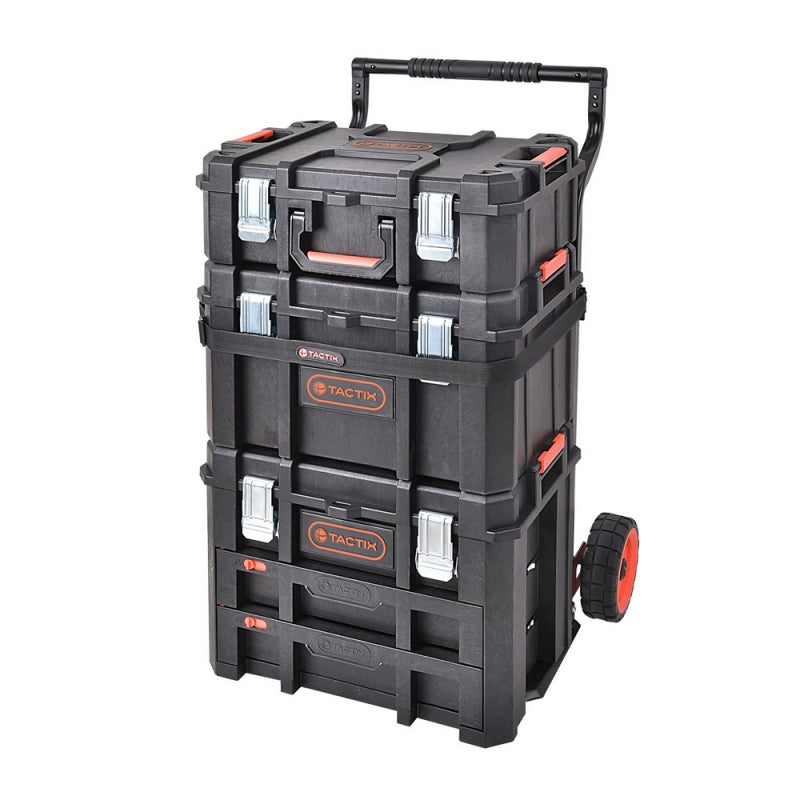 CAJA HERRAMIENTAS TACTIX MODULAR 3 EN 1 C/GAVETAS C/CARRO #320366