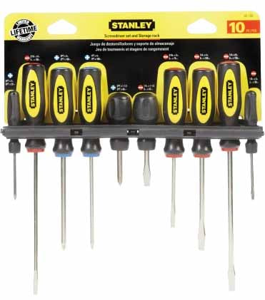 ATORNILLADOR STANLEY # 60100 (64010)  10 PZAS(OF)