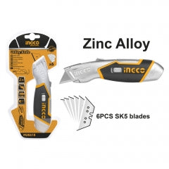 CUCHILLO CARTONAJE INGCO C/6 HJAS.REPUESTO # HUK618