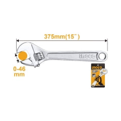 LLAVE FRANCESA INGCO CROMADA 15" # HADW131152