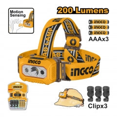 LINTERNA LED INDUSTRIAL P/CABEZA 3 PILAS AAA # HHL013AAA8 - INGCO