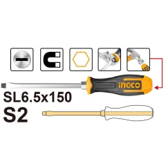 ATORNILLADOR INGCO CARPINTERO DE GOLPE 6.5 X 150 MM # HGTS686150