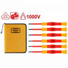 ATORNILLADOR INGCO AISLADO PRECISION 1000V JGO.6 PZAS # HKIPSD0601