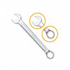 LLAVE PUNTA Y CORONA INGCO 21MM # HCSPA211