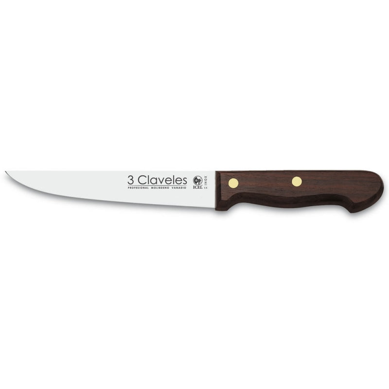 CUCHILLO TRES CLAVELES # 1037 INOX MGO MAD 15.5CM COCINA