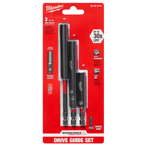 SET 3 ADAPTADORES MAGNETICOS 1/4 MILWAUKEE 48-32-4519 LACCE
