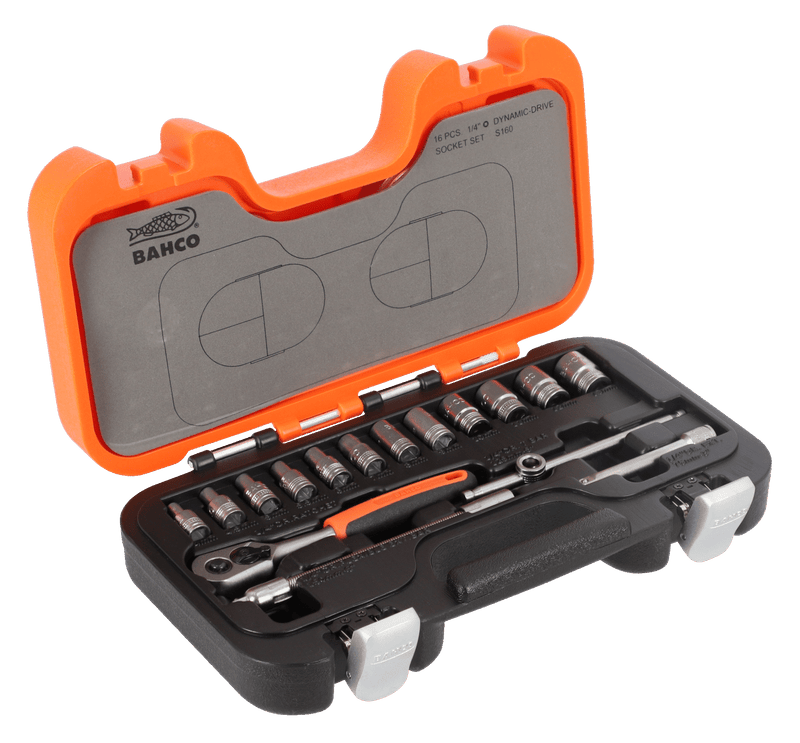 Juego De Dados 1/4" 4 - 13MM 16 Piezas BAHCO