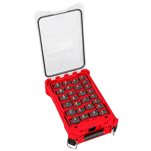 JUEGO DE DADOS DE IMPACTO PACKOUT 27PZS MM 1/2 MILWAUKEE