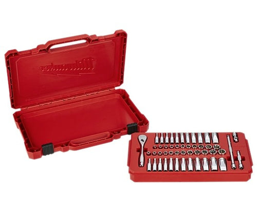 JUEGO DE DADOS METRICOS Y PULGADA 56PZS MM 3/8 MILWAUKEE