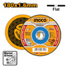 DISCO DE CORTE INGCO PLANO PARA METAL INOX 180x1,6x22MM  7" # MCD161801