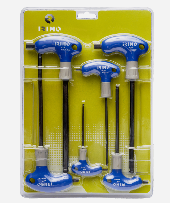 Juego de destornilladores Allen mango en T 6 piezas