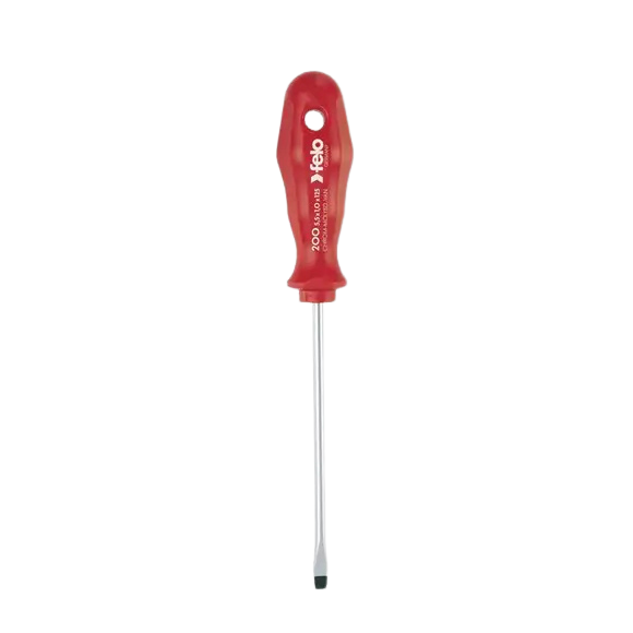 Destornill.plano 3.0x 80mm m/rojo (20003290) - FELO