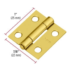 BISAGRA HERMEX-TRUPER ACERO LATONADO 1 x 7/8" #BR-101(BI-10L) 20UNI. (43192)