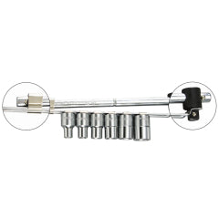 DADO HANS 1/2" DR 6 PTAS.C/ MGO.CORREDIZO JGO. 7 PZS. # 46144 (OF)