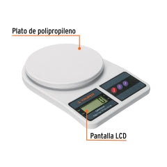 BALANZA COCINA TRUPER DIGITAL P/5 KILOS #BASE-5EP (15161)