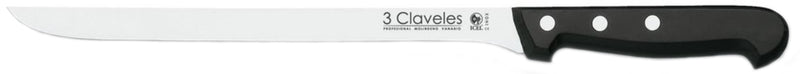 CUCHILLO TRES CLAVELES # 931 INOX MGO ABS 30CMS JAMONERO