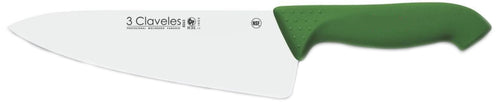 CUCHILLO TRES CLAVELES # 1324 PROFLEX MGO.VERDE 20 CMS COCINERO