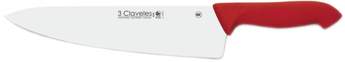 CUCHILLO TRES CLAVELES # 1339 PROFLEX MGO.ROJO 20 CMS COCINERO