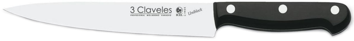 CUCHILLO TRES CLAVELES # 1148 INOX UNIBL 17CMS FILETEAR