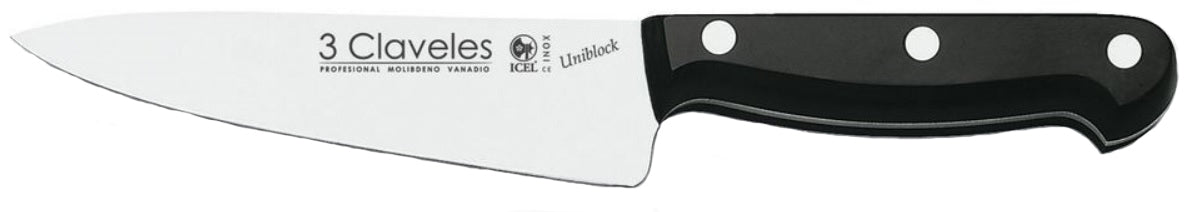 CUCHILLO TRES CLAVELES # 1162 INOX UNIBL 25cms COCINERO