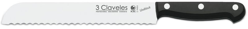 CUCHILLO TRES CLAVELES # 1120 INOX UNIBL 20cm PANERO