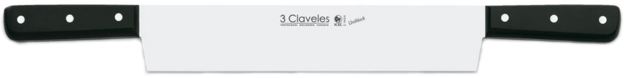 CUCHILLO TRES CLAVELES # 1138 INOX UNIBL 30 CMS DOS/MGOS P/QUESO