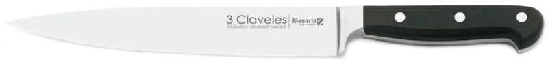 CUCHILLO TRES CLAVELES # 1596 INOX FORJADO M/ALEMAN TRINCHAR 25 CMS (OF)