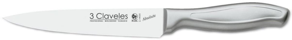 CUCHILLO TRES CLAVELES # 1484 ACERO INOX COCINA 17 CMS (OF)