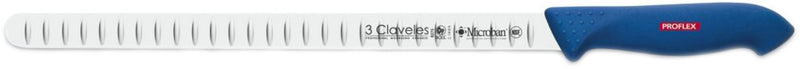 CUCHILLO TRES CLAVELES #8275 PROFLEX 30CMS MGO.AZUL P/SALMON (OF)