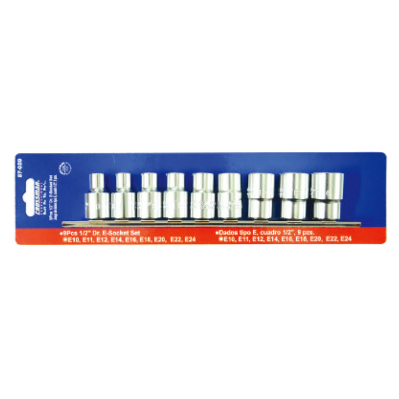 DADO CROSSMAN # 87-059 1/2" DR E10 - E24 9 PCS.EN DISPLAY