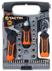 LLAVE DADO TACTIX # 900155 46 PZ. MINI C/CHICHARRA . ATORN.Y FRANCESA