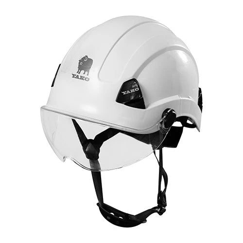 CASCO YAKO BLANCO CON VISERA STEELPRO ISP
