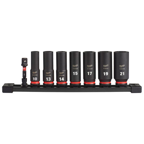 JUEGO DE DADOS DE IMPACTO LARGOS 8PZS MM 3/8 MILWAUKEE