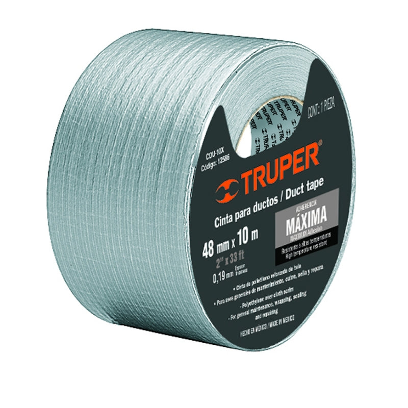 CINTA P/DUCTOS TRUPER REFORZADA INDUSTRIAL (PQTE 6 ROLLOS) #CDU-10X (12586)